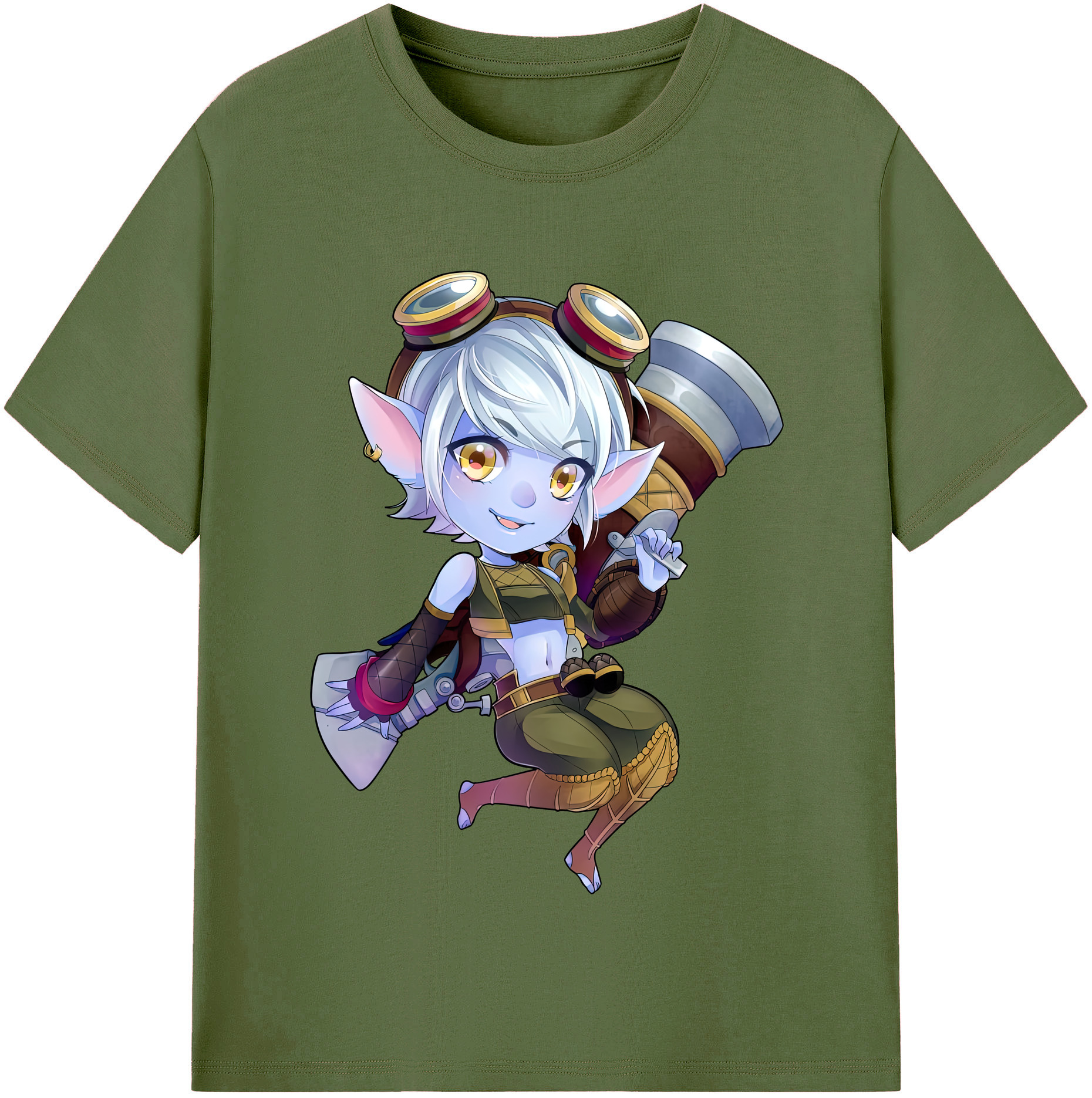 リーグ・オブ・レジェンド League of Legends LOL 綿100％半袖Tシャツ（フロントプリント）